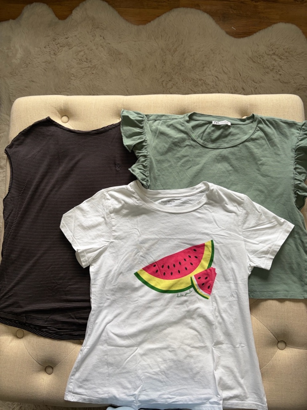 Women’s name brand Tees-Kate spade, Zara, Fjallraven-medium